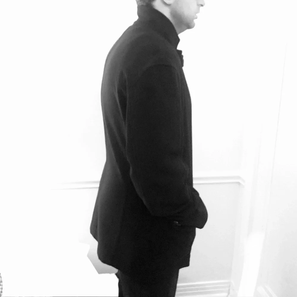 LUCIANO BARBERA Wool Single Breasted Coat, Black